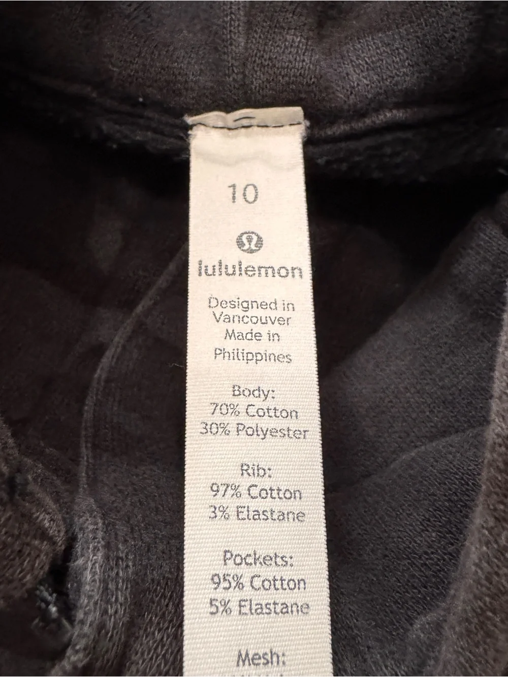 Lululemon 10 Scuba Hoodie Light Cotton Fleece Full Zip Jacket Camo